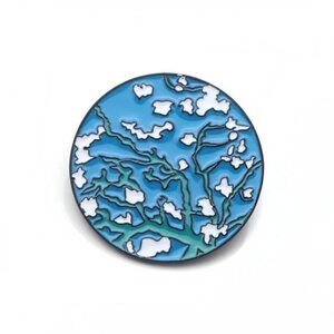 Jewelry pin Van Gogh Almond Blossoms lapel denim backpack fashion round new